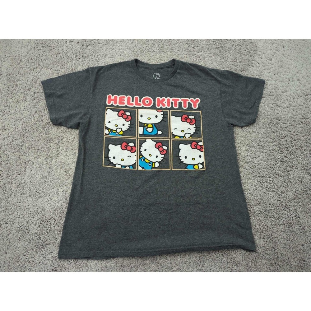 Sanrio Hello Kitty‎ T Shirt Mens Large Short Sleeve Hybrid Apparel Gray